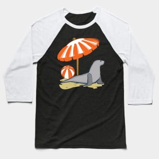 Sea Lion on the Beach Baseball T-Shirt